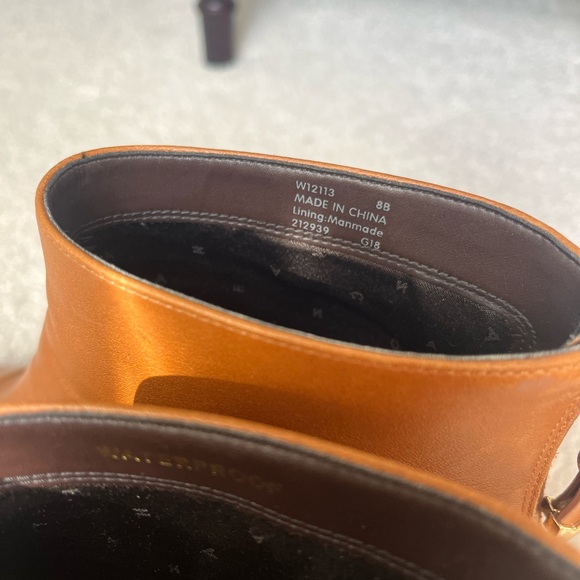 Cole Hann Zerogrand Cognac Leather Ankle Boot, size 8 - Picture 6 of 8